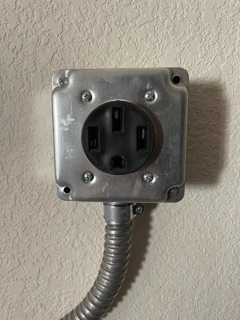 NEMA 14-50 outlet installed for Smart Home Electrical in Ocean View